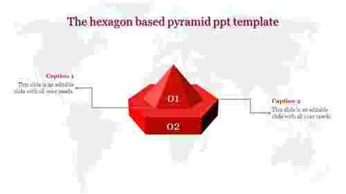 pyramid ppt template-The hexagon based pyramid ppt template-2-Red